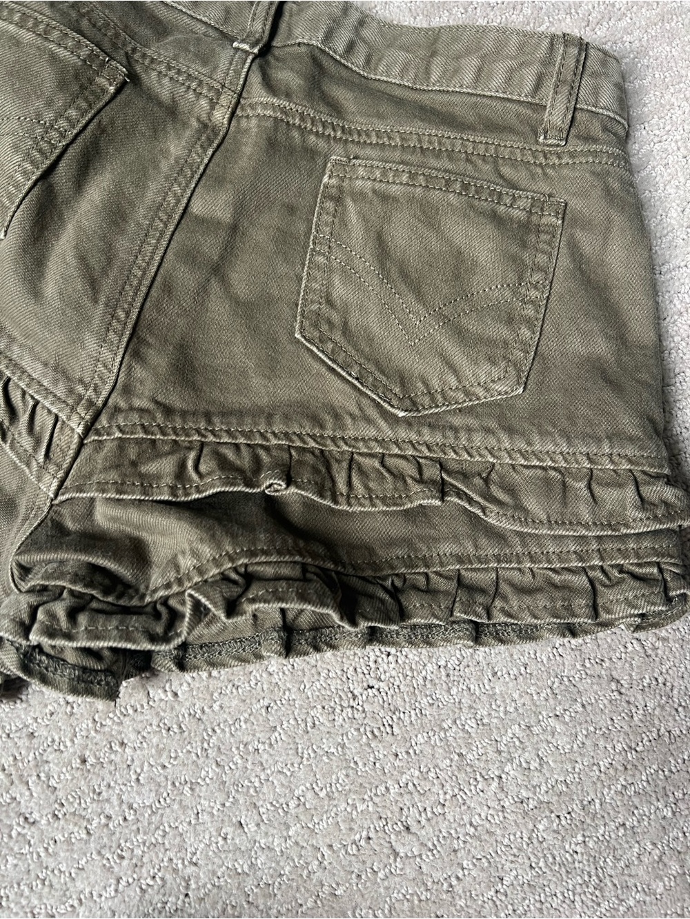 Denim Ruffle Shorts - Picture 5 of 7